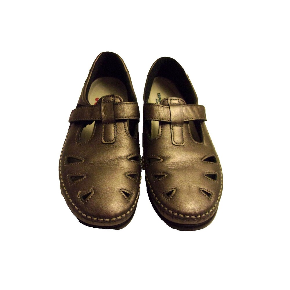 SAS Roamer Mary Janes Flats Shoes Size 7.5 M Gray Tripad Comfort Leather USA